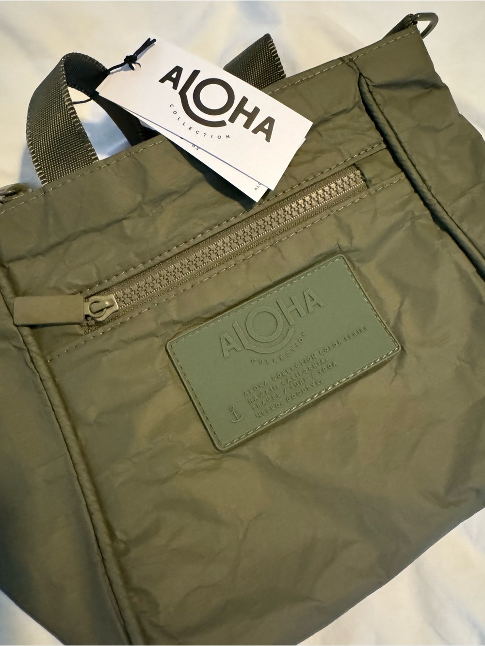 ALOHA Collection Olive Green Crossbody Bag